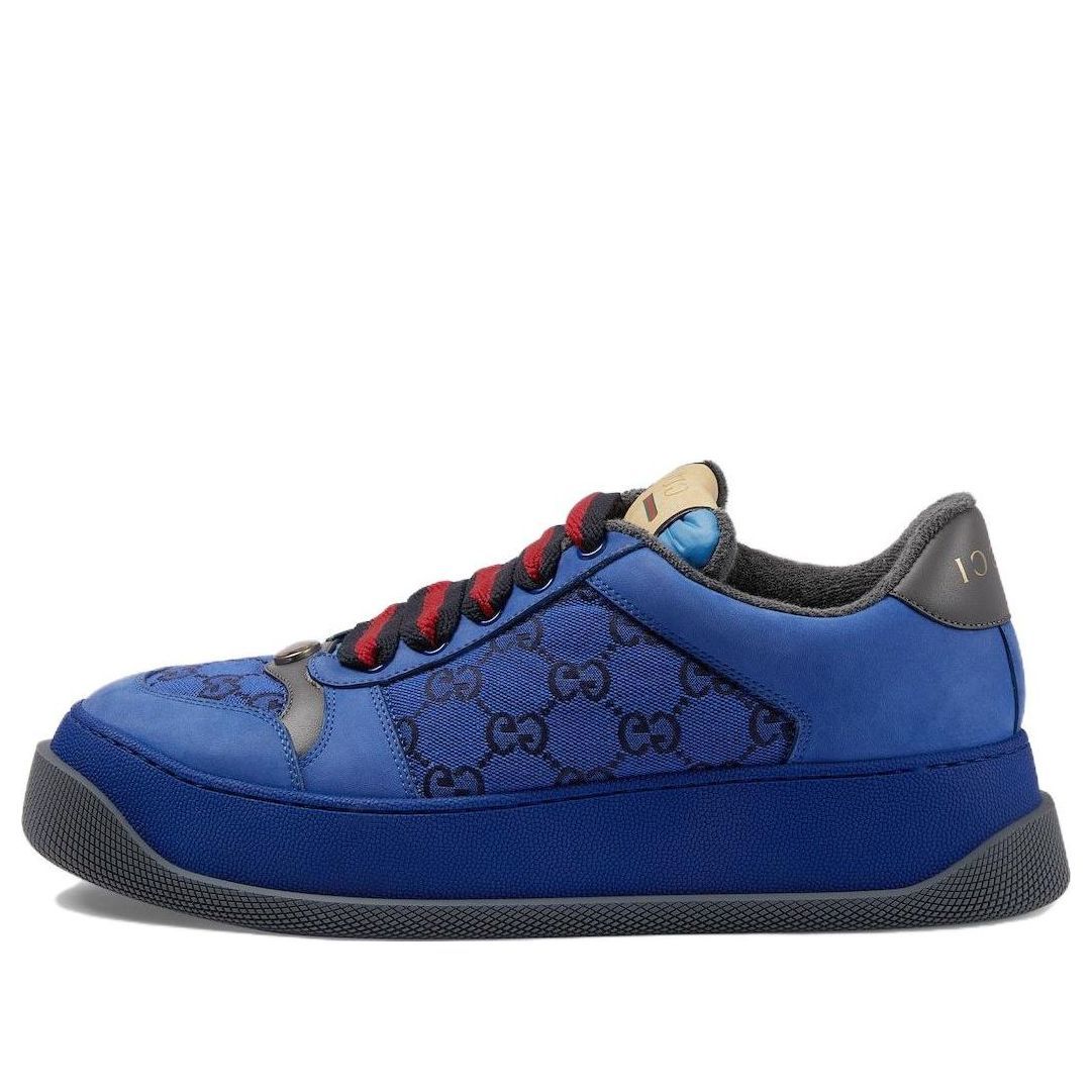 GUCCI Screener GG Sneakers 'Blue Red' 750048-FAB4C-4246 sold by KicksCrew
