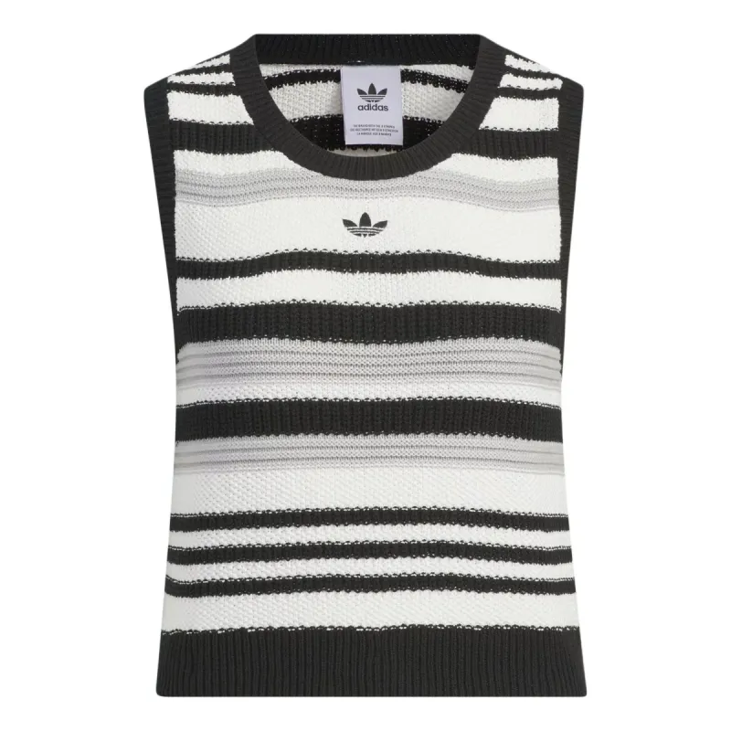 (WMNS) adidas originals Knit Striped Tank Top 'White Black' JI7051 sold by KicksCrew