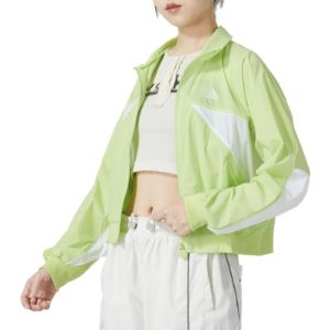 (WMNS) Adidas RCO Woven Jackets 'Green White' IP7101 sold by KicksCrew