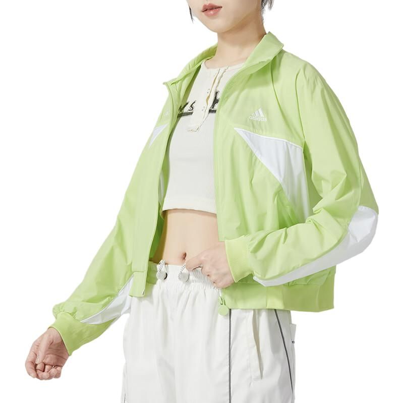 (WMNS) Adidas RCO Woven Jackets 'Green White' IP7101 sold by KicksCrew product image thumbnail 2