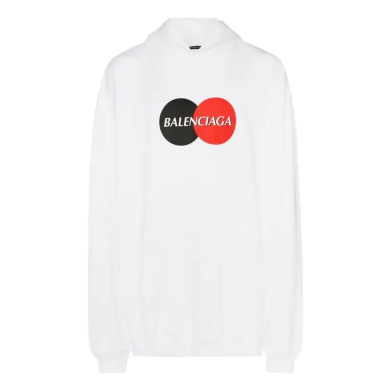 Balenciaga Uniform Logo Print Hoodie 'White' 620973TIV809000 sold by KicksCrew