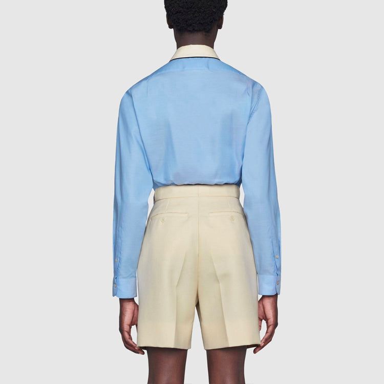 Gucci Round Collar Oxford Cotton Shirt 'Blue' 636450-ZAFDX-4452 sold by KicksCrew product image thumbnail 3