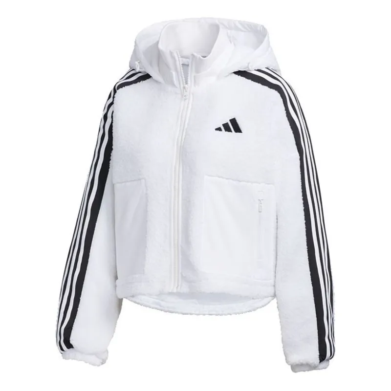 (WMNS) adidas Urban BOA Short Knitted Jacket 'White Black' GM1424 sold by KicksCrew