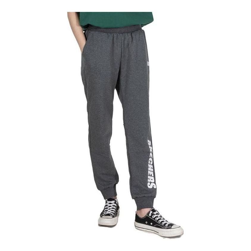 (WMNS) Skechers Sport Woven Pants 'Grey White' L321W206-00TT sold by KicksCrew