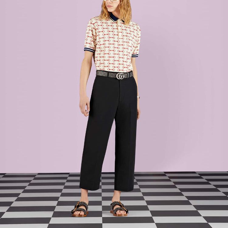 Gucci Horsebit Print Cotton Polo Shirt 'White' 717391-XJEWA-9376 sold by KicksCrew product image thumbnail 4