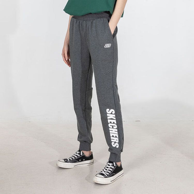 (WMNS) Skechers Sport Woven Pants 'Grey White' L321W206-00TT sold by KicksCrew product image thumbnail 3