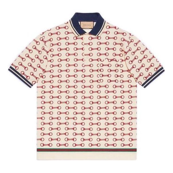 Gucci Horsebit Print Cotton Polo Shirt 'White' 717391-XJEWA-9376 sold by KicksCrew