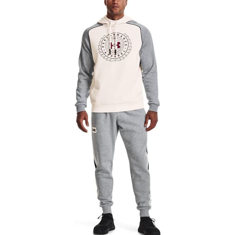 Under Armour Rival Varsity Fleece Hoodie 'Beige Grey' 1373831-112 sold by KicksCrew product image thumbnail 5