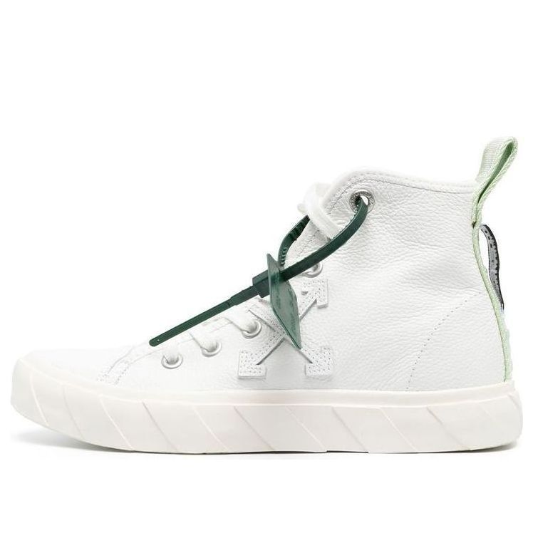 (WMNS) Off-White Vulcanised High-Top Sneaker 'White Green' OWIA195F22LEA0010101 sold by KicksCrew