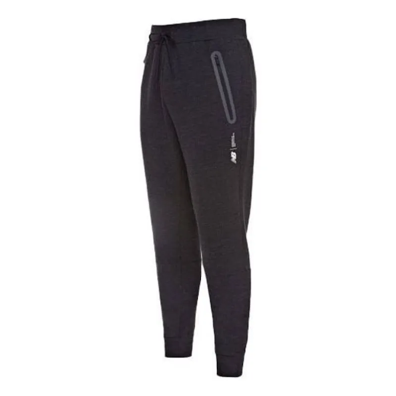 New Balance Stretch Graphic Logo Fortitech Fleece Track Pants 'Black' MP11143-BKH sold by KicksCrew