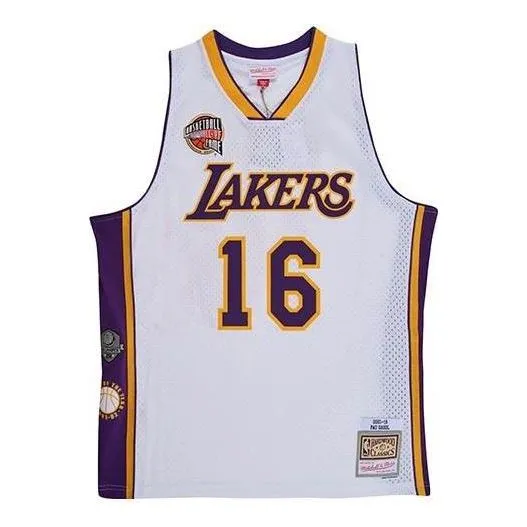 Mitchell & Ness x NBA Los Angeles Lakers Hall Of Fame Swingman 'Pau Gasol 16' SMJY6864-LALYYPGAWHIT sold by KicksCrew