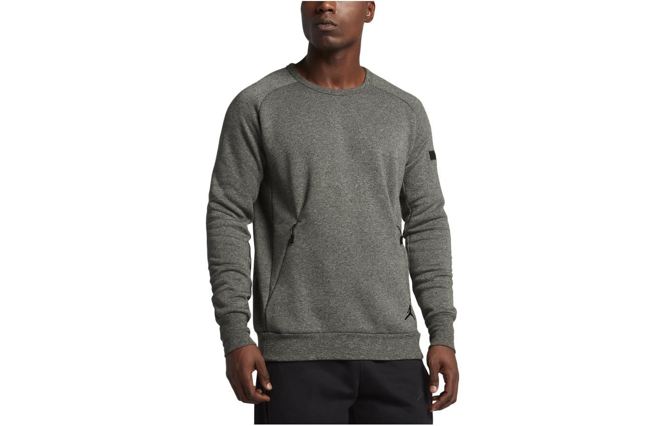 Air Jordan Icon Fleece Men's Sweatshirt 'Grey' 802185-355 sold by KicksCrew product image thumbnail 2