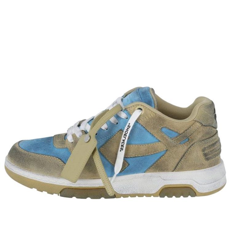 Off-White Out Of Office Low-Top Sneakers 'Blue Olive Green' OMIA189S22LEA0084061 sold by KicksCrew