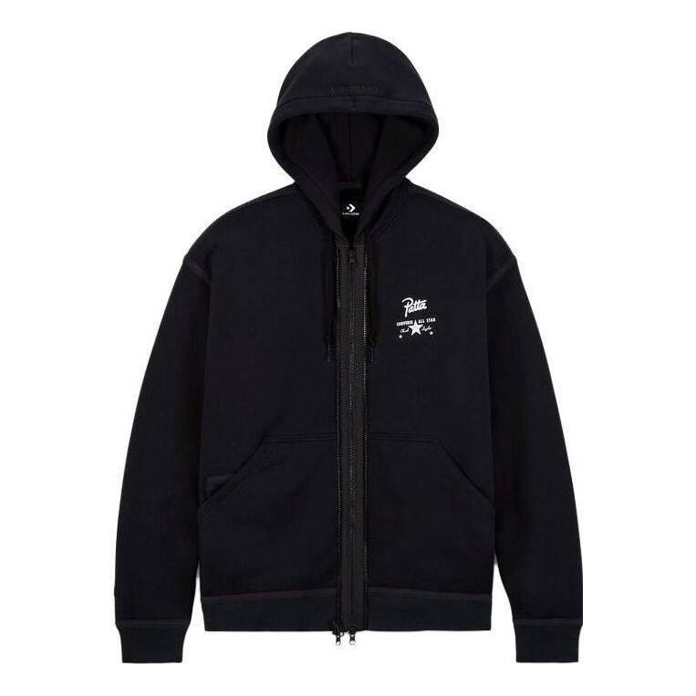 Converse x Patta Four-Leaf Clover Utility Fleece Hoodie 'Black' 10024664-A01 sold by KicksCrew