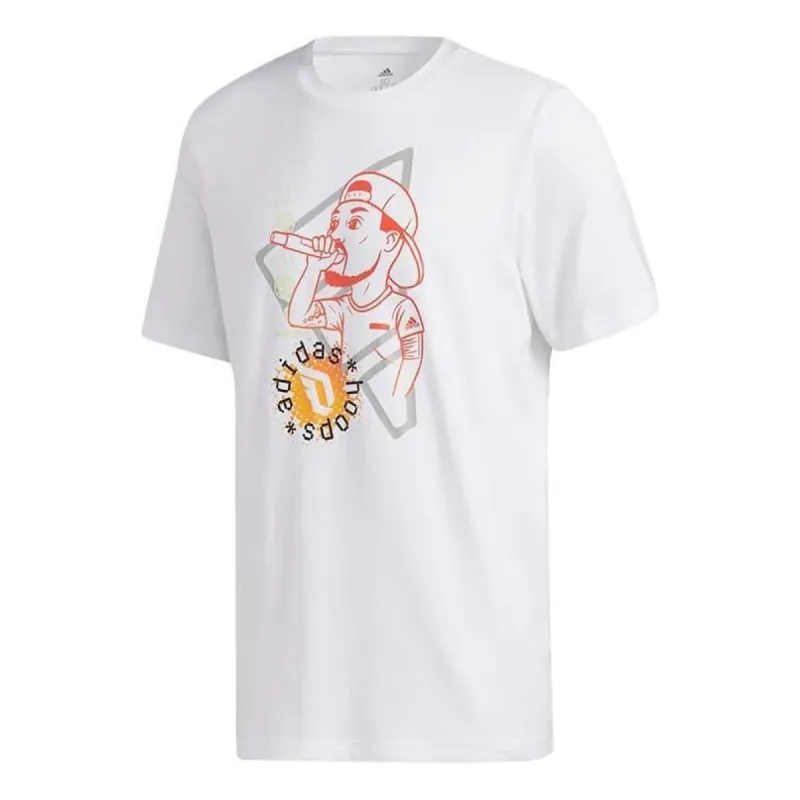Adidas Dame Social Short Sleeve T-Shirts 'White' GI8891 sold by KicksCrew
