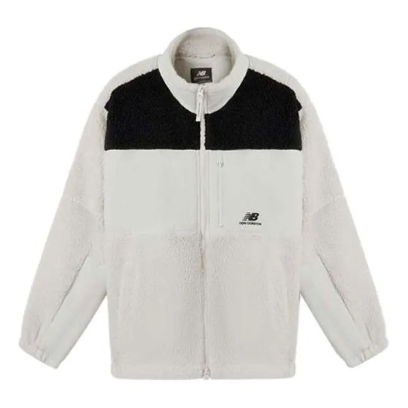 New Balance Lifestyle Cotton Warm Jacket 'White Black' MDA35013-BEI sold by KicksCrew