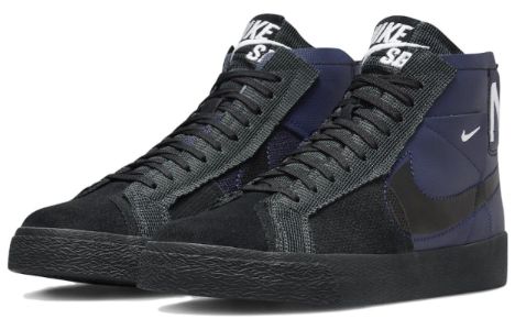Nike SB Blazer Mid Premium 'Black/Navy' FD5113-400 sold by KicksCrew