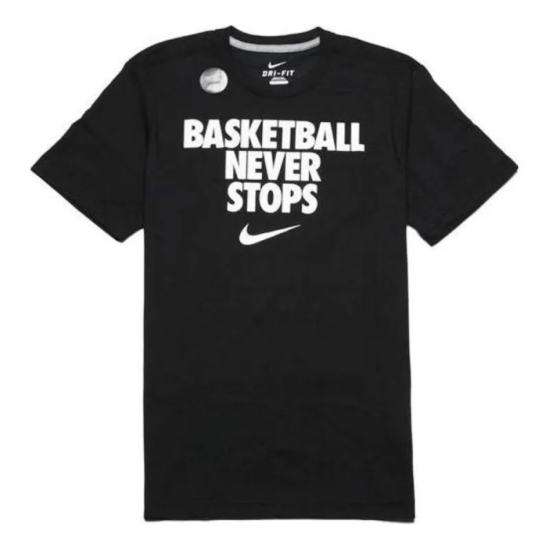 Nike Basketball Never Stops T-shirt 'Black' 524306-014 sold by KicksCrew