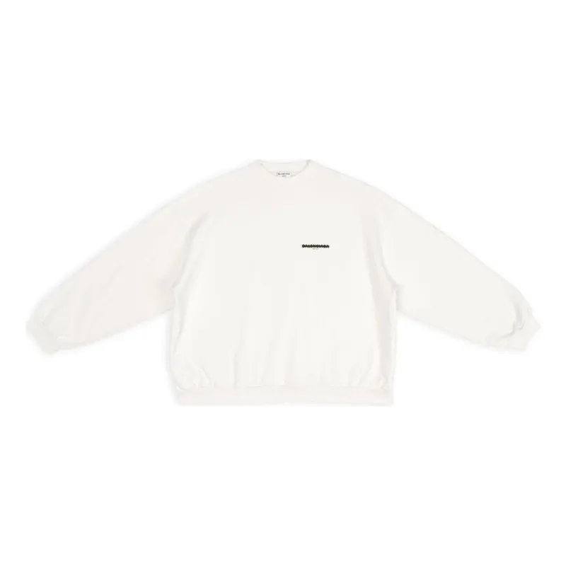 Balenciaga Strike 1917 Crewneck Sweater Oversized 'White' 699242TMVH29800 sold by KicksCrew