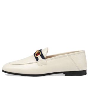 (WMNS) GUCCI Loafer With Web 'White Leather' 631619-CQXM0-9065 sold by KicksCrew