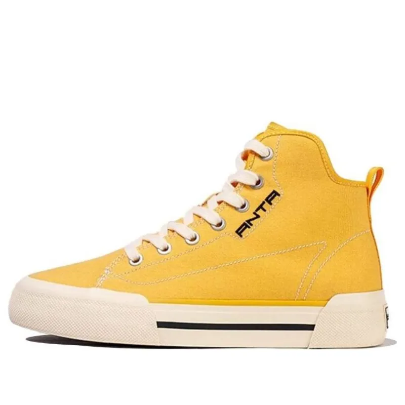 (WMNS) ANTA High Top Canvas Shoes 'Yellow Beige' 122118665-3 sold by KicksCrew