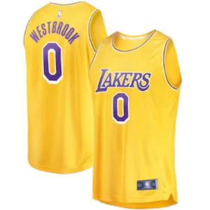 Nike x NBA LA LAKERS Russell Westbrook Jerseys 'Yellow' DB3365-728 sold by KicksCrew