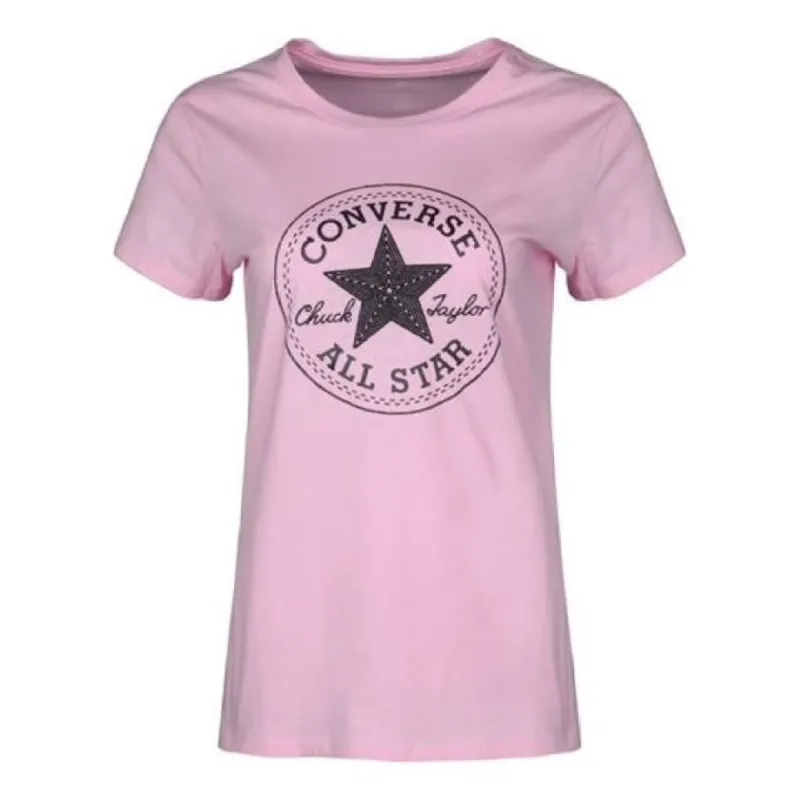 (WMNS) Converse Chuck Taylor T-Shirt 'Pink Black' 10007542-A03 sold by KicksCrew