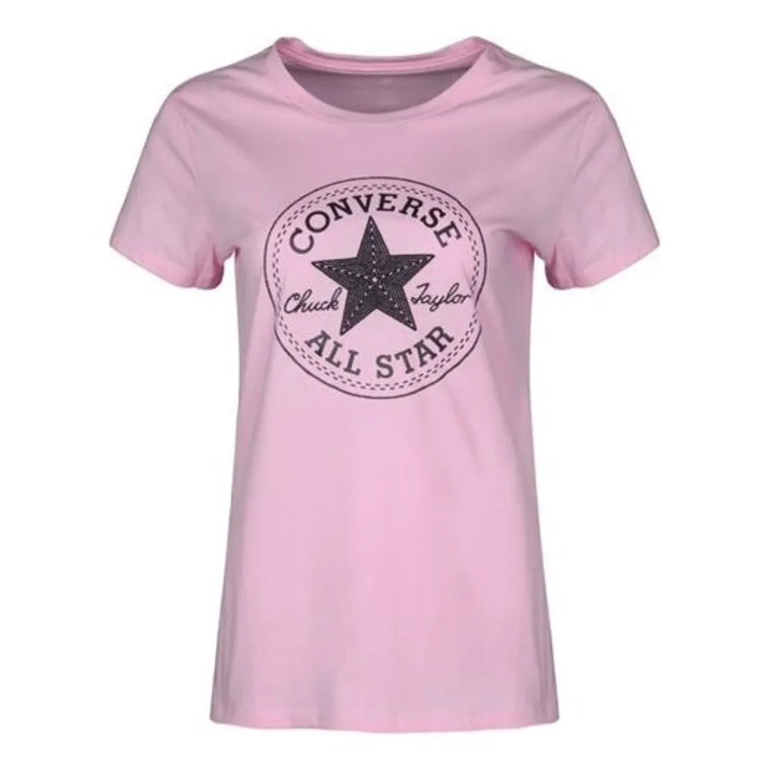 (WMNS) Converse Chuck Taylor T-Shirt 'Pink Black' 10007542-A03 sold by KicksCrew