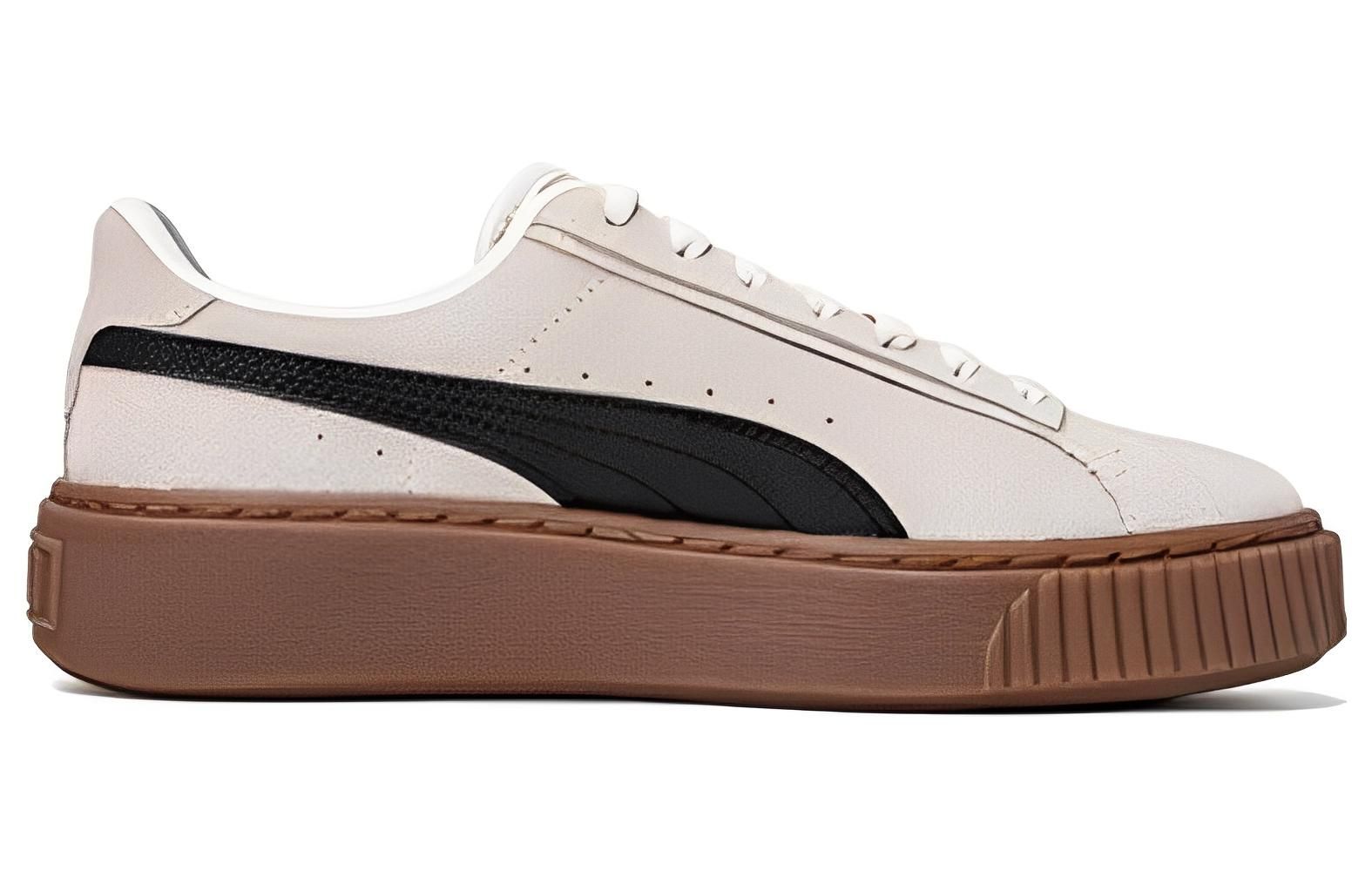 (WMNS) Puma Platform Skate Shoes 'Cream Black Brown' 395225-03 sold by KicksCrew product image thumbnail 2