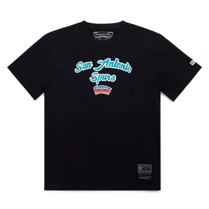 Mitchell & Ness Highlight San Antonio Spurs T-Shirt 'Black' MNTS042SAS sold by KicksCrew