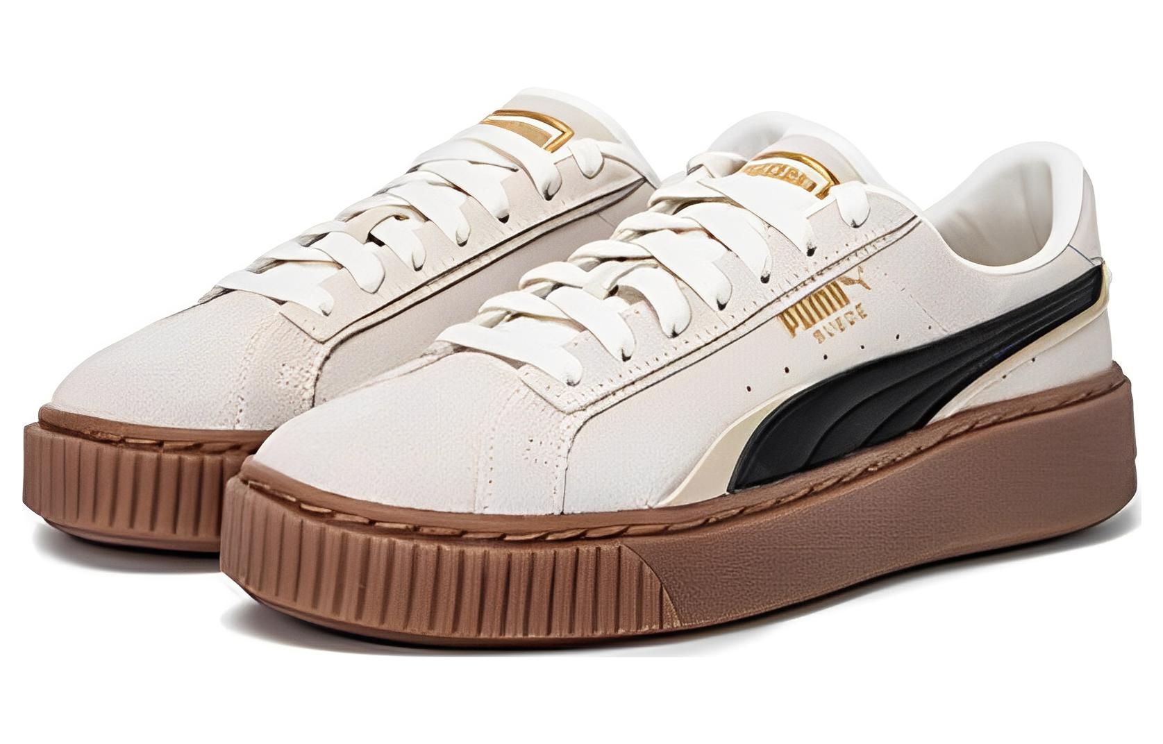 (WMNS) Puma Platform Skate Shoes 'Cream Black Brown' 395225-03 sold by KicksCrew product image thumbnail 3