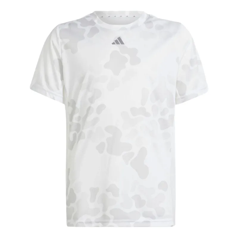 (GS) adidas Train Essentials T-shirt 'White Grey' IR7524 sold by KicksCrew