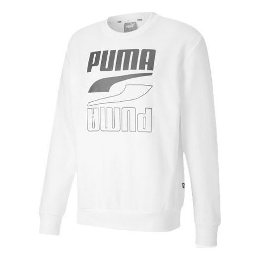 Puma Rebel Long Sleeve Sweater 'White Black' 585272-02 sold by KicksCrew