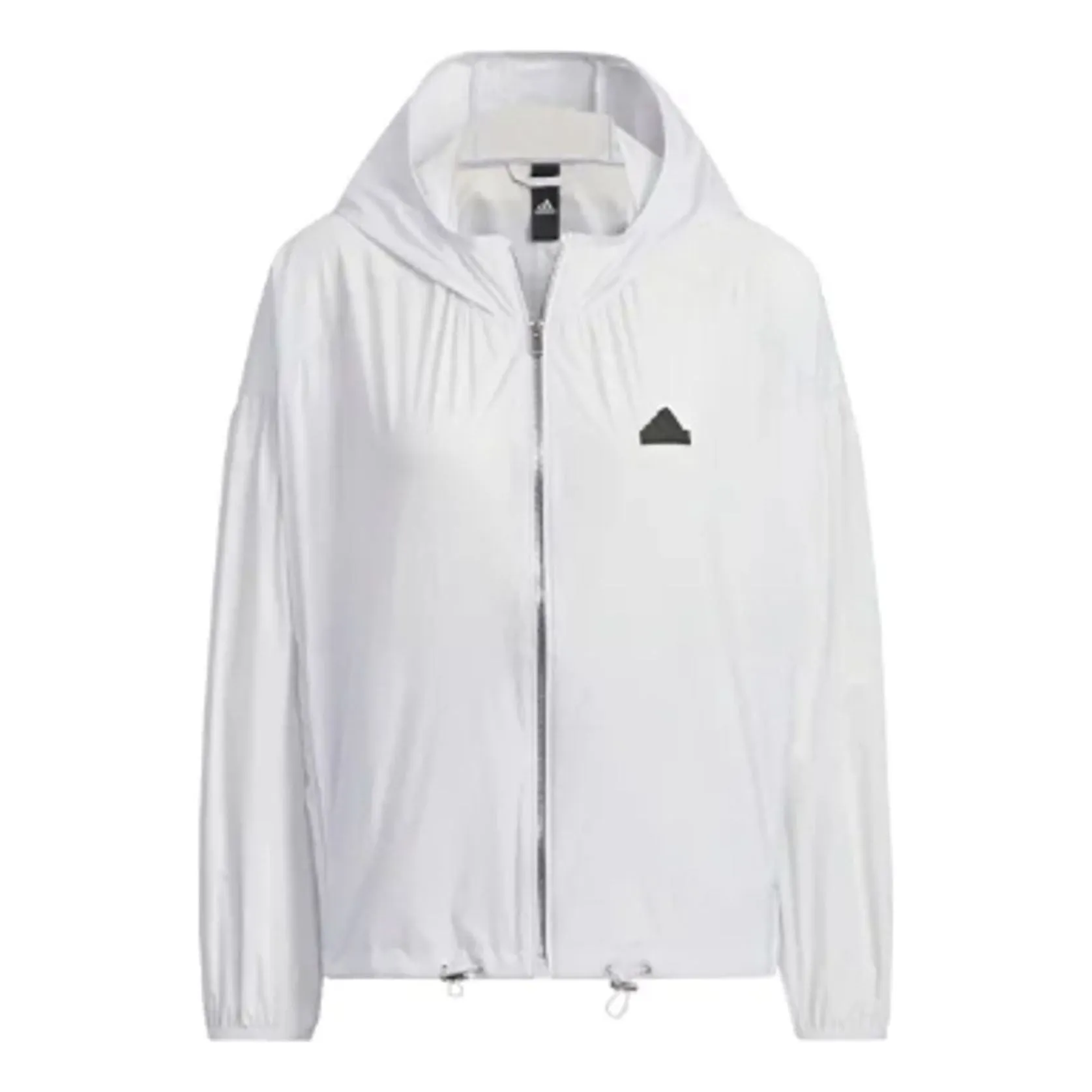 (WMNS) adidas Tech UPF Hooded Jacket 'White' IM8835 sold by KicksCrew