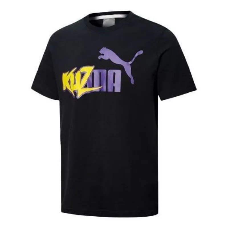 Puma x Kuzma Tee 'Black Yellow Purple' 589312-03 sold by KicksCrew