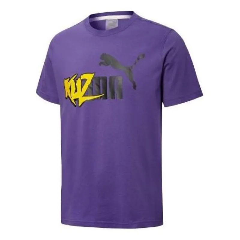 Puma x Kuzma Tee 'Purple Black Yellow' 589312-02 sold by KicksCrew