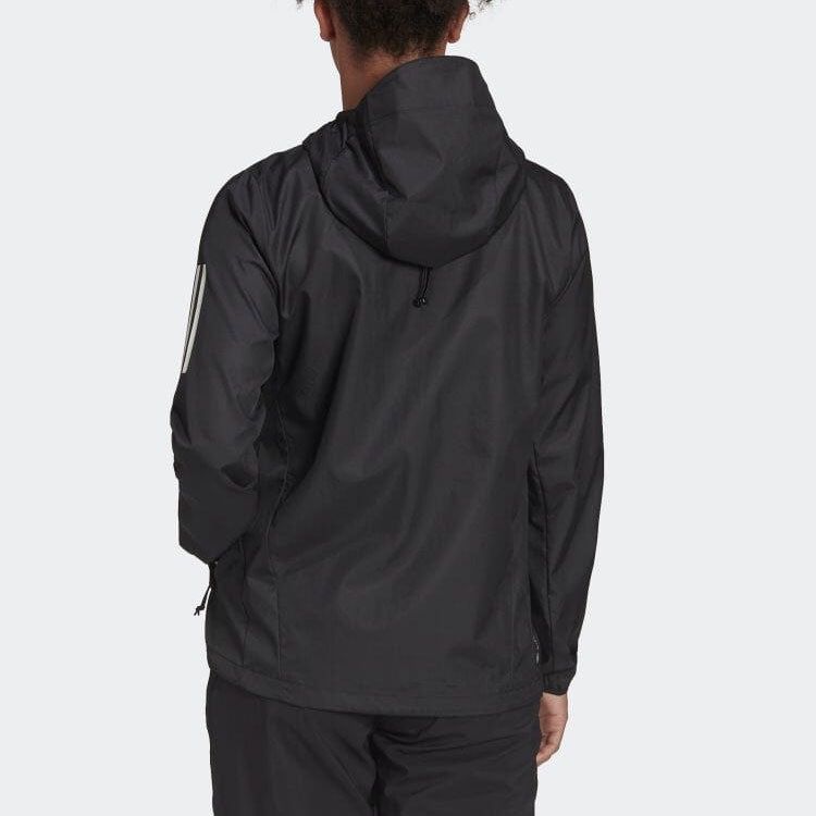(WMNS) adidas Own the Run Hooded Running Windbreaker 'Black' H59271 sold by KicksCrew product image thumbnail 4
