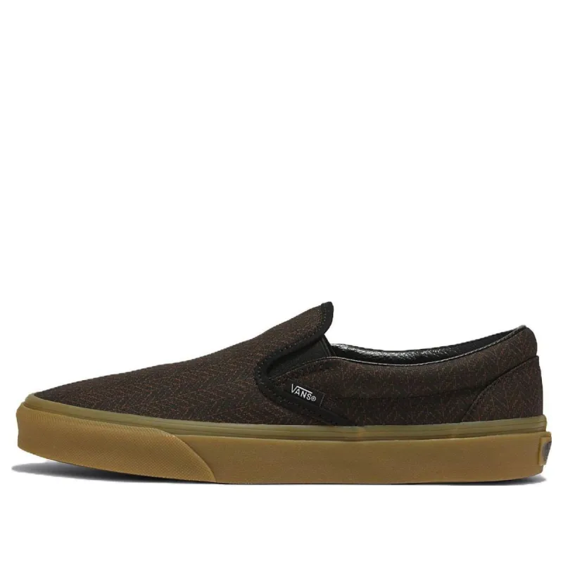 Vans Classic Slip-On Herringbone Shoes 'Black Tan' VN000BVZYS8 sold by KicksCrew
