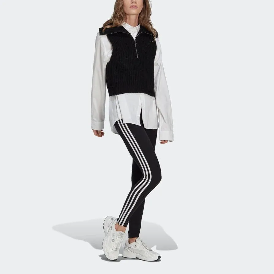 (WMNS) adidas Adicolor Classics 3-Stripes Leggings Asia Sizing 'Black White' IB7383 sold by KicksCrew product image thumbnail 2