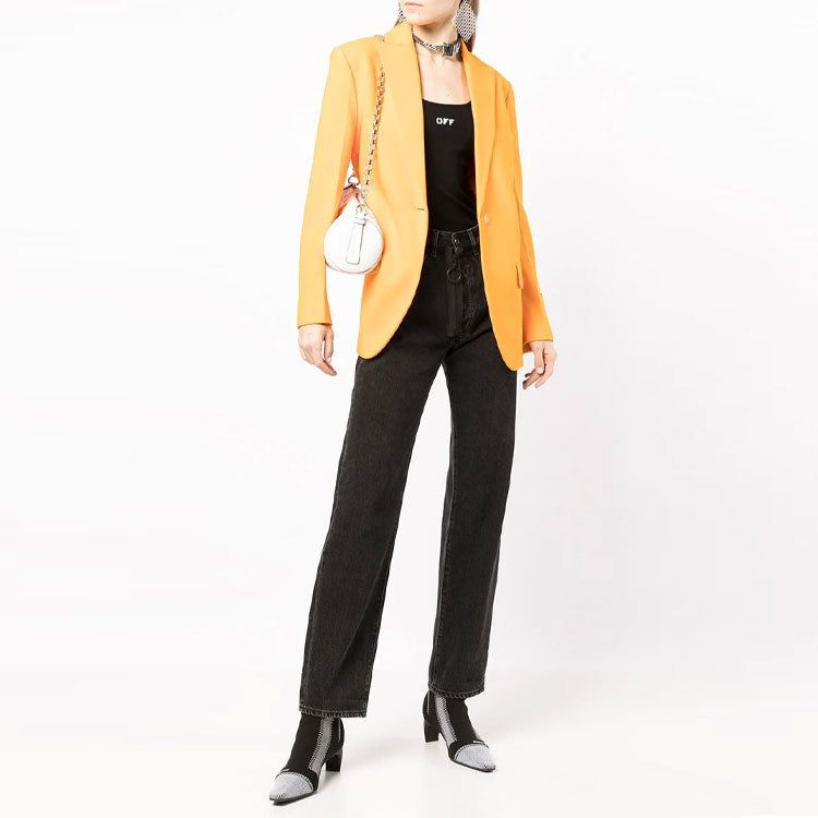 (WMNS) Off-White Logo Scoop Neck Tank Top 'Black' OWAD072C99JER0011001 sold by KicksCrew product image thumbnail 2