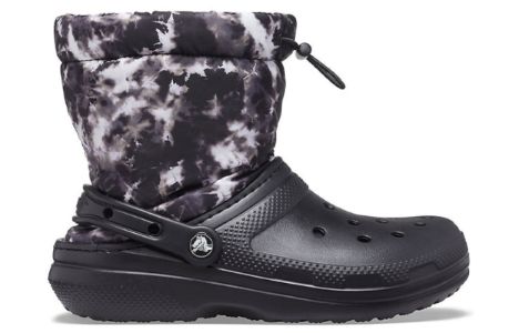 Crocs Classic Lined Neo Puff Tie Dye Boots 'Black White' 207328-001 sold by KicksCrew