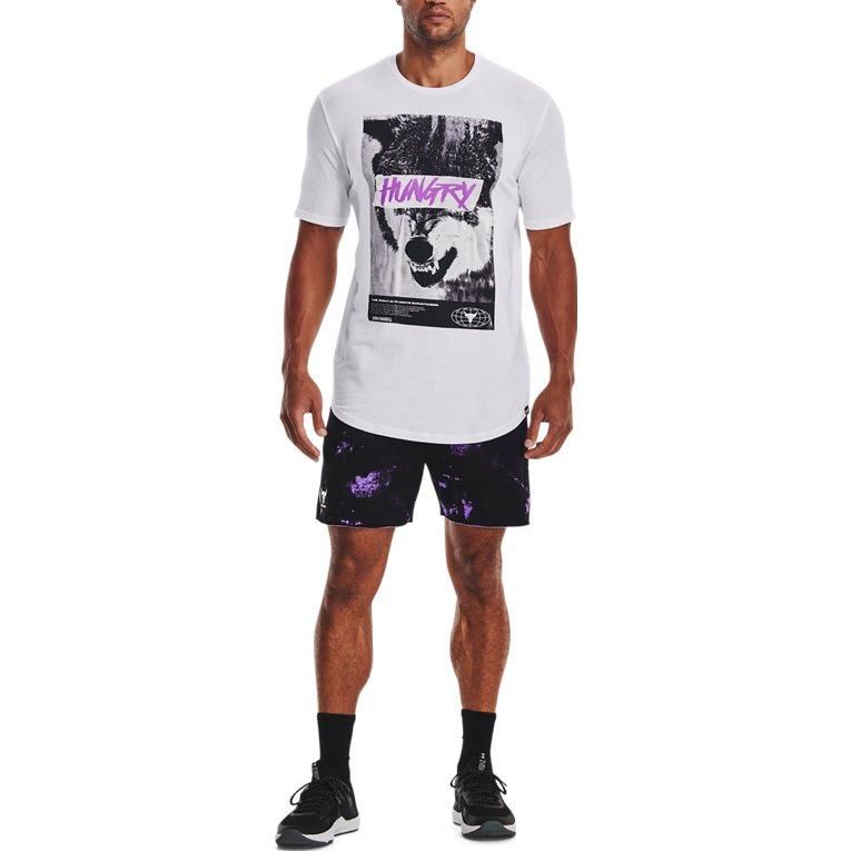 Under Armour Project Rock Statement Hungry T-shirt 'White' 1374844-100 sold by KicksCrew product image thumbnail 3