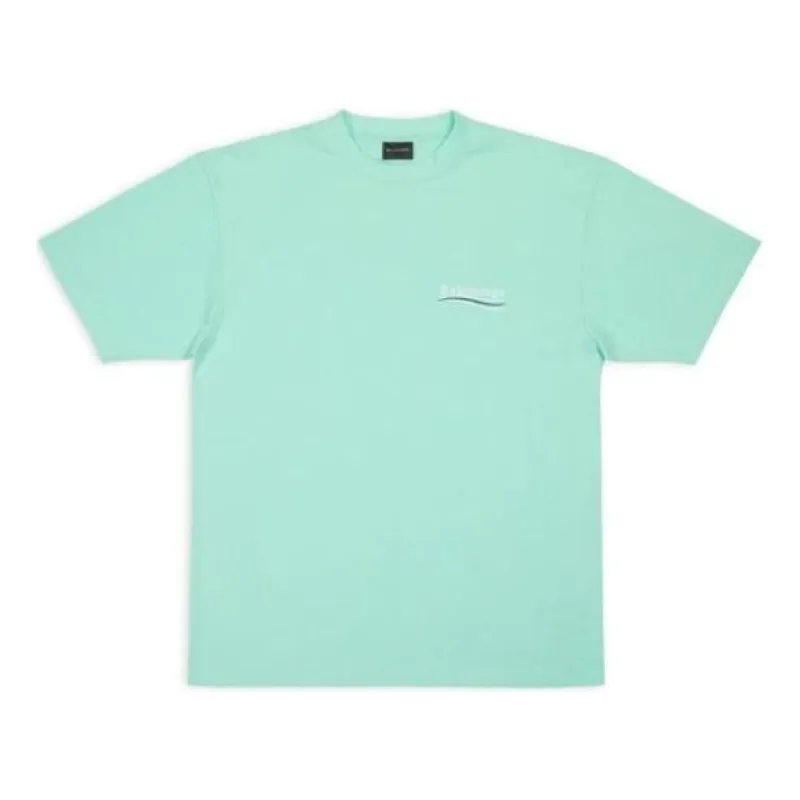 Balenciaga Political Campaign T-Shirt Large Fit 'Mint' 641675TKVJ13461 sold by KicksCrew