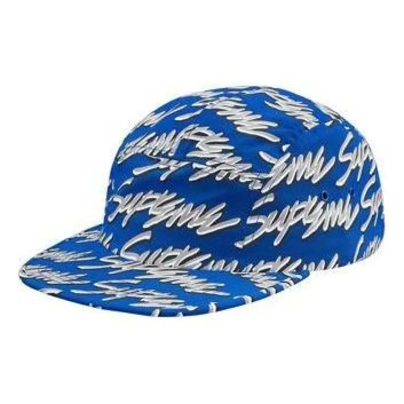 Supreme SS19 Signature Script Logo Camp Cap 'Blue' SUP-SS19-147 sold by KicksCrew