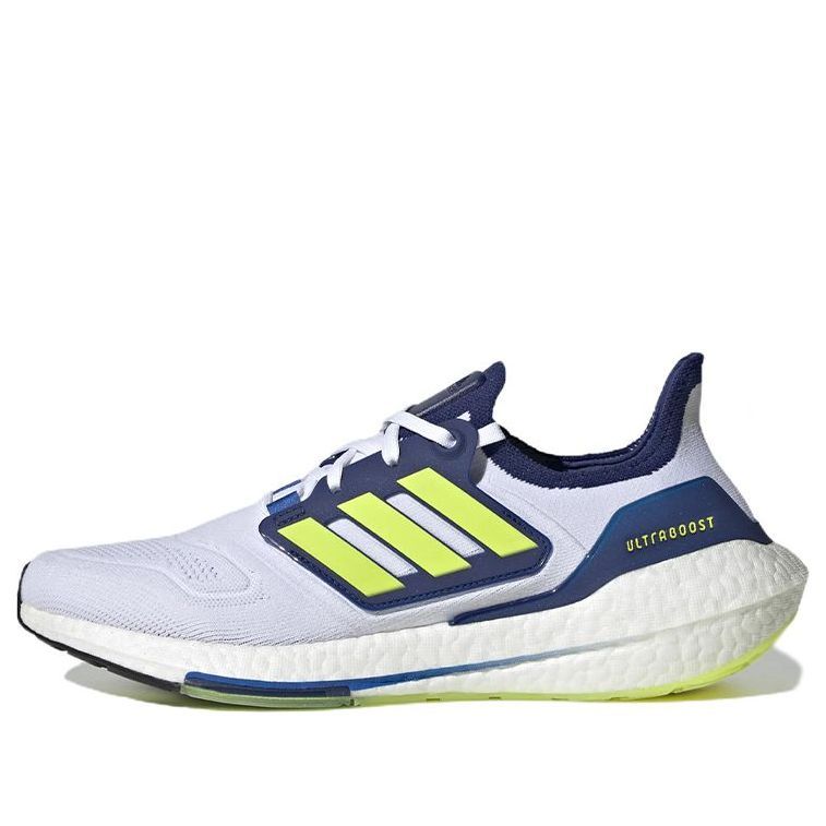 Adidas UltraBoost 22 'White Solar Yellow Blue' GX5466 sold by KicksCrew