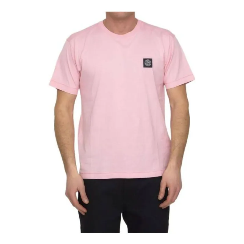 STONE ISLAND Patch T-shirt 'Pink' 101524113-V0080 sold by KicksCrew
