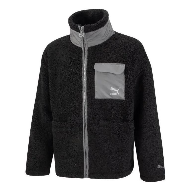 Puma Patch Pocket Sherpa Jacket 'Black' 539570-01 sold by KicksCrew