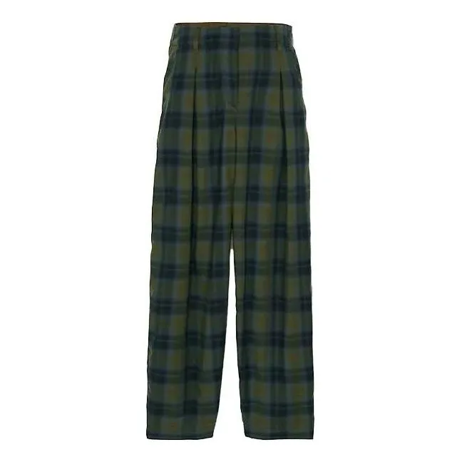 (WMNS) Timberland Plaid Print Pants 'Olive Green Blue' A6RZW-302 sold by KicksCrew