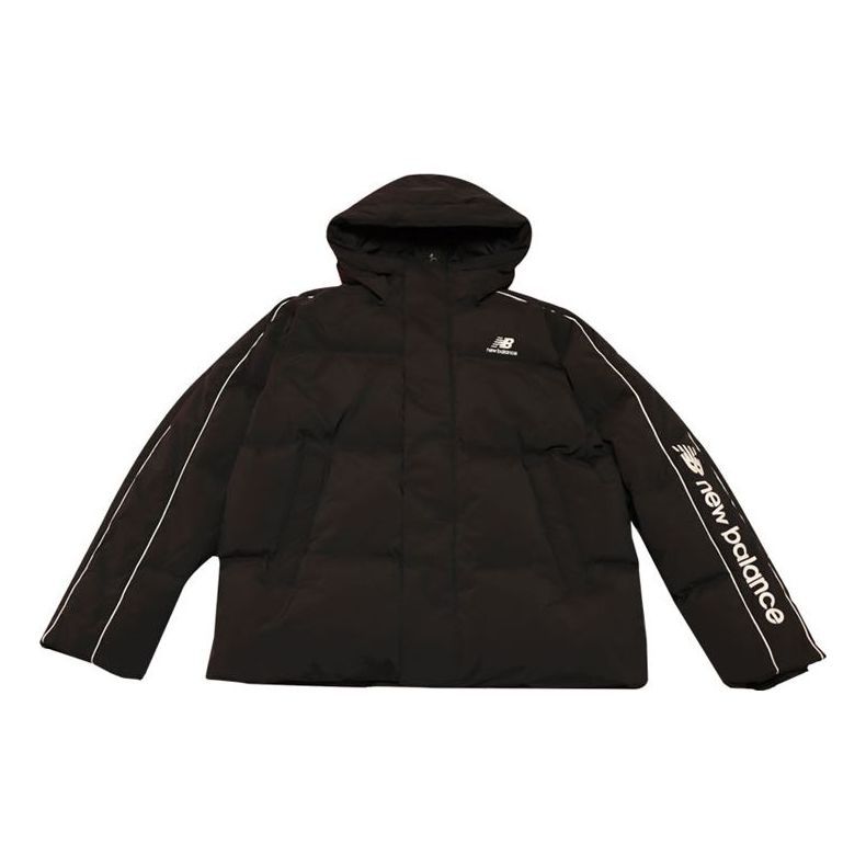New Balance Casual Hooded Puffer Jacket 'Black' NPA4E111-BK sold by KicksCrew