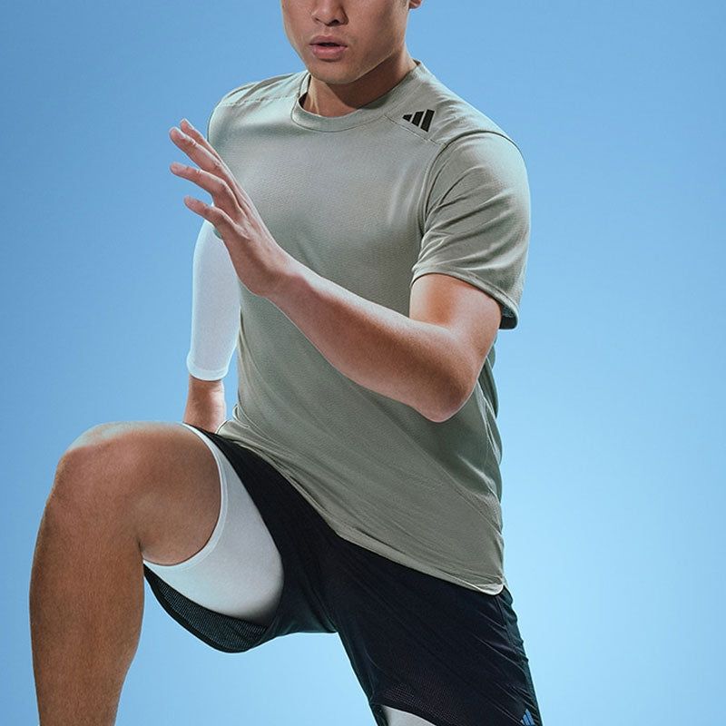 adidas Designed 4 Training Heat.Rdy Hiit T-shirt 'Silver Green' IB9091 sold by KicksCrew product image thumbnail 3